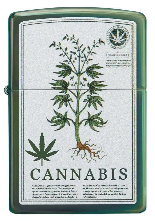 Diseño de cannabis en verde de alto brillo Diseño de cannabis en verde de alto brillo