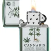 Diseño de cannabis en verde de alto brillo Diseño de cannabis en verde de alto brillo