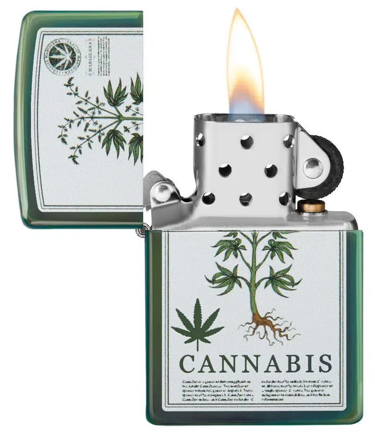 Diseño de cannabis en verde de alto brillo Diseño de cannabis en verde de alto brillo