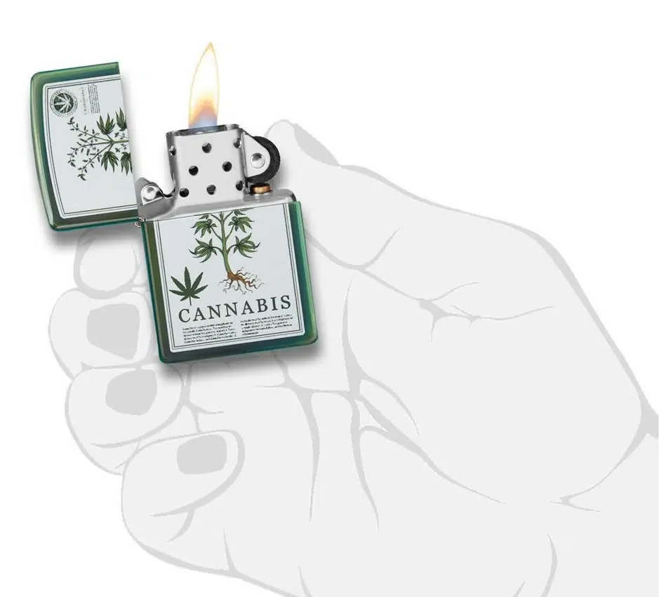 Diseño de cannabis en verde de alto brillo Diseño de cannabis en verde de alto brillo