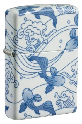 Diseño de carpas koi en porcelana
