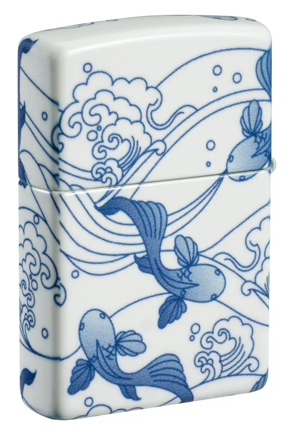 Diseño de carpas koi en porcelana Diseño de carpas koi en porcelana