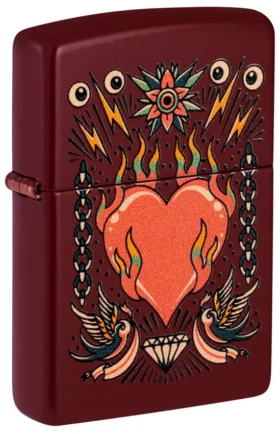 Diseño de corazón tatuado
