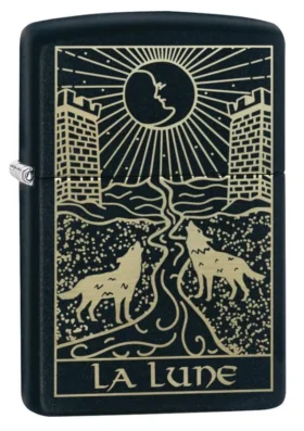 Diseño de la carta del tarot «El Lobo»