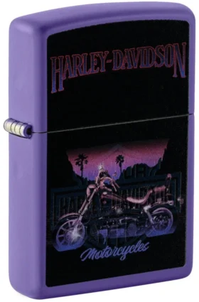 Diseño de motocicleta Harley-Davidson® con luz negra