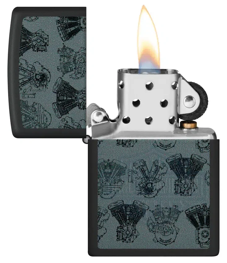 Diseño de motores Harley-Davidson® con luz negra Diseño de motores Harley-Davidson® con luz negra