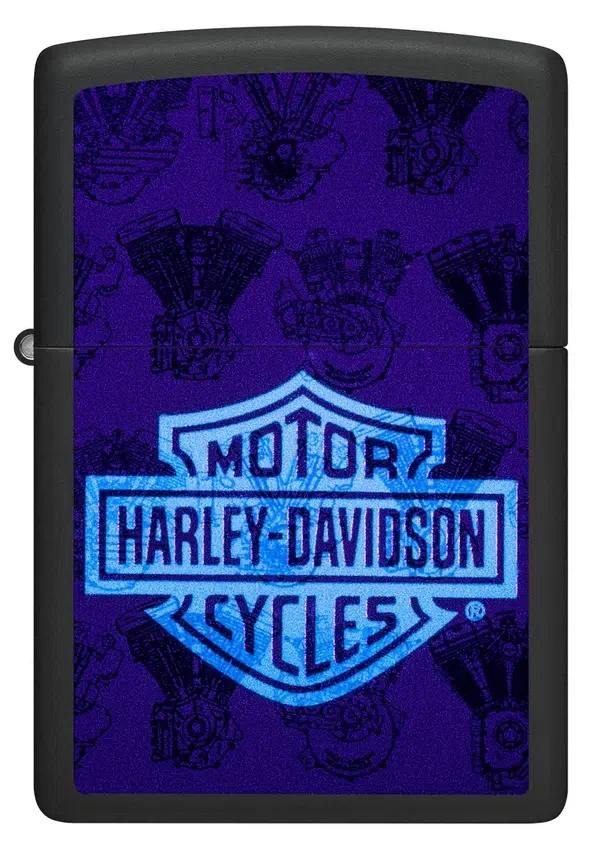 Diseño de motores Harley-Davidson® con luz negra Diseño de motores Harley-Davidson® con luz negra