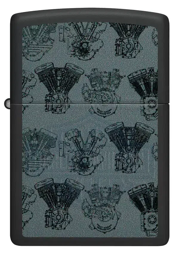 Diseño de motores Harley-Davidson® con luz negra Diseño de motores Harley-Davidson® con luz negra