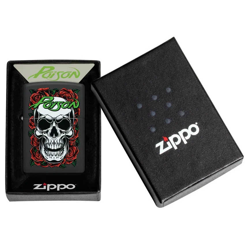 Diseño de Poison con calavera y rosas Diseño de Poison con calavera y rosas