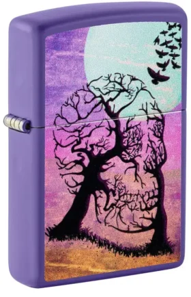 Diseño de árbol con calaveras