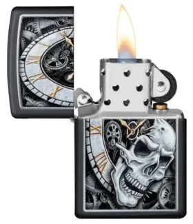 Diseño de reloj con calavera