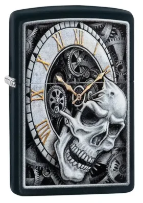 Diseño de reloj con calavera