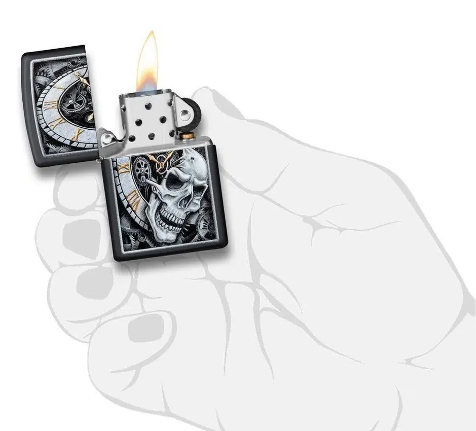 Diseño de reloj con calavera Diseño de reloj con calavera