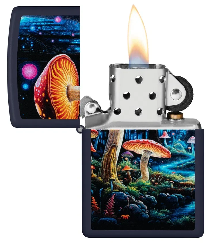 Diseño de setas con luz negra Diseño de setas con luz negra