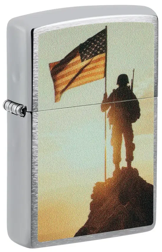 Diseño de soldado y bandera Diseño de soldado y bandera