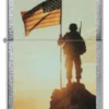 Diseño de soldado y bandera Diseño de soldado y bandera