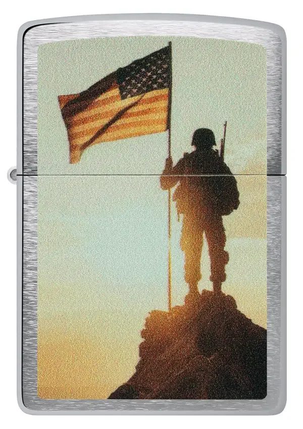 Diseño de soldado y bandera Diseño de soldado y bandera
