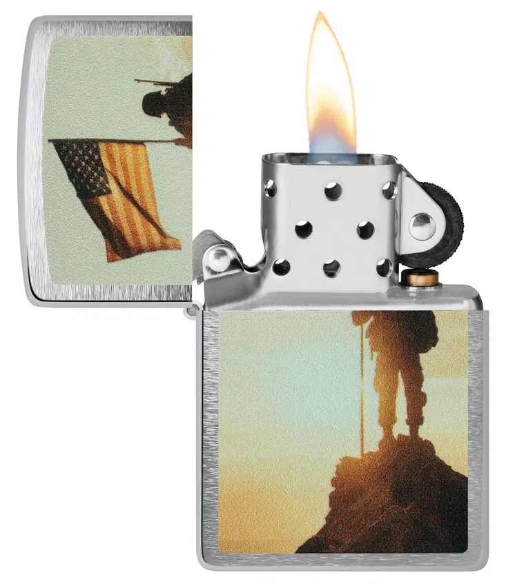 Diseño de soldado y bandera Diseño de soldado y bandera