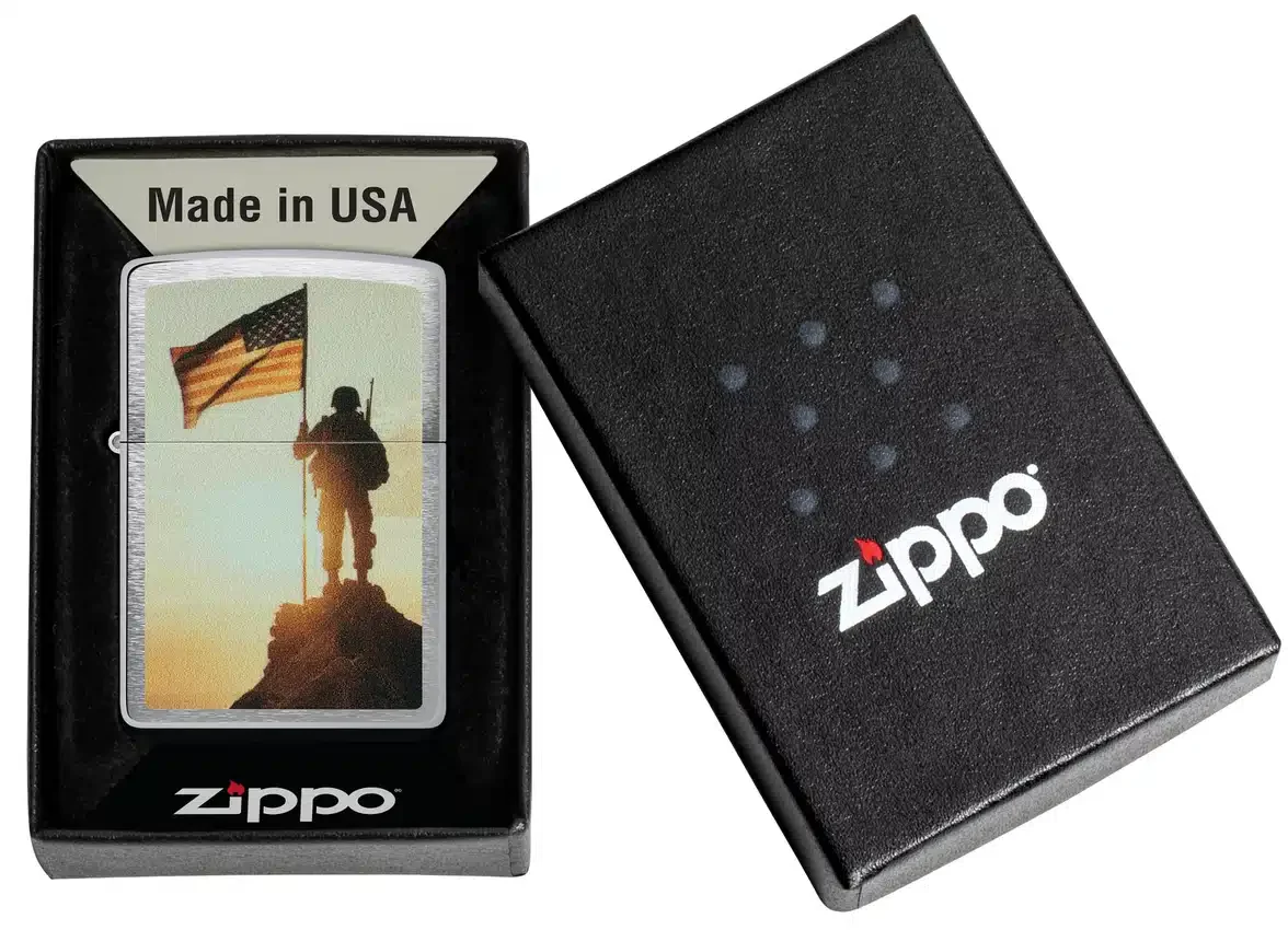 Diseño de soldado y bandera Diseño de soldado y bandera
