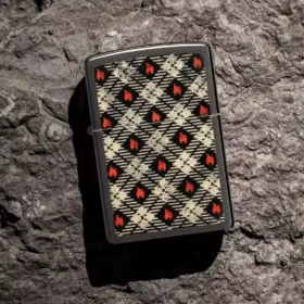 Diseño de tartán de zippo