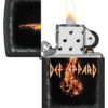 Diseño del violín en llamas de Def Leppard
