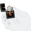 Diseño del violín en llamas de Def Leppard
