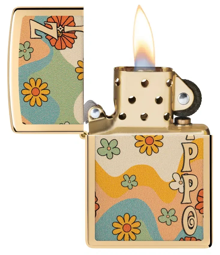 Diseño «Flower Power» de zippo Diseño «Flower Power» de zippo