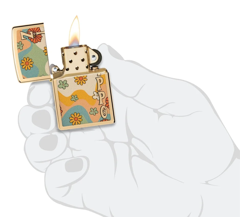 Diseño «Flower Power» de zippo Diseño «Flower Power» de zippo