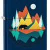 Diseño geométrico de oso y montañas Diseño geométrico de oso y montañas