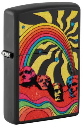 Diseño hippie del Monte Rushmore