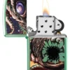 Diseño «Monstruo del Apocalipsis» en verde con acabado pulido brillante Diseño «Monstruo del Apocalipsis» en verde con acabado pulido brillante