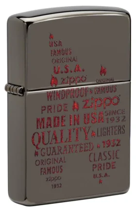 Diseño tipográfico de la llama de zippo