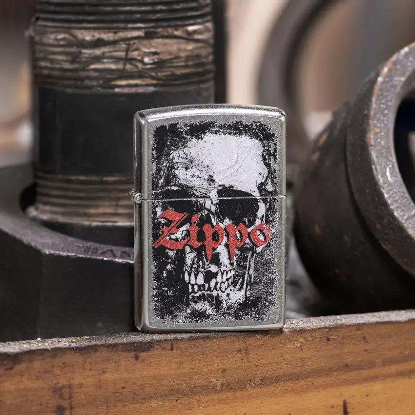 Diseño Zippo con calavera Diseño Zippo con calavera
