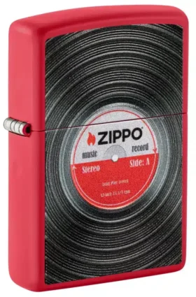 Diseño Zippo con disco de vinilo