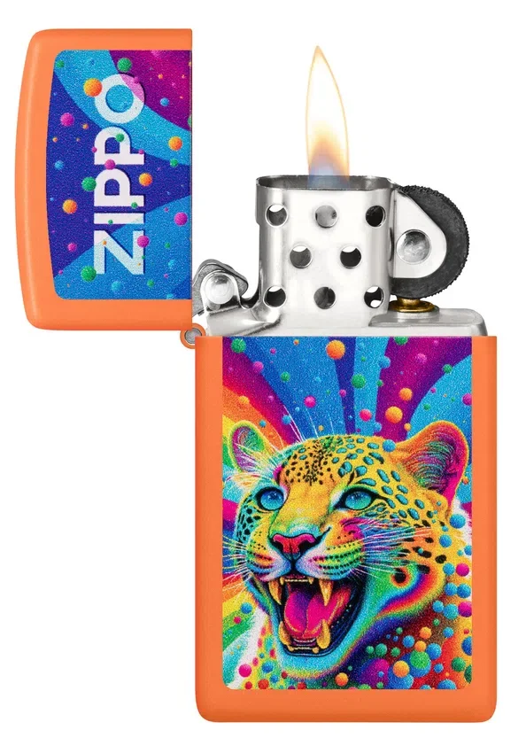 Diseño Zippo con leopardo Diseño Zippo con leopardo