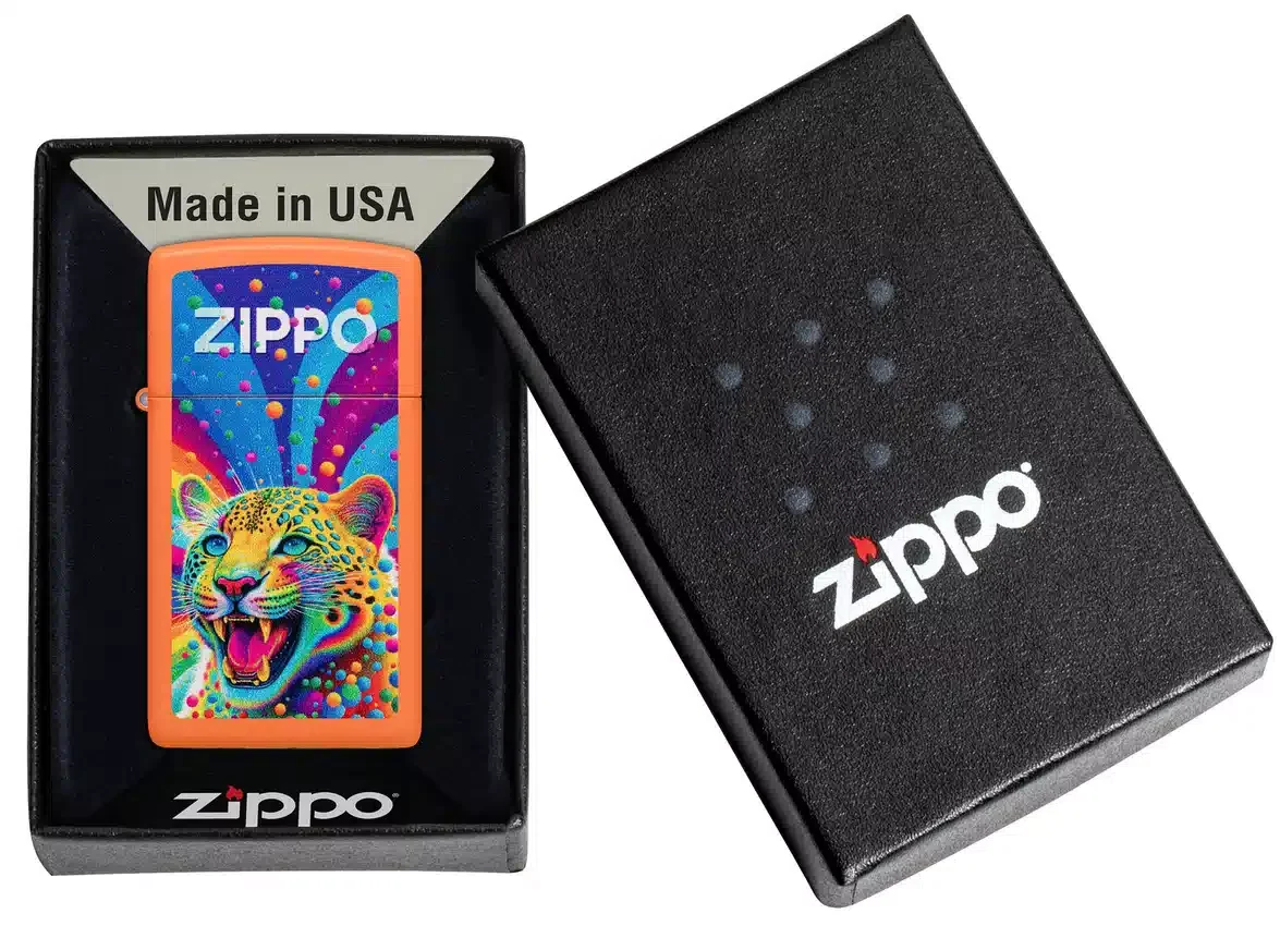 Diseño Zippo con leopardo Diseño Zippo con leopardo