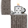 Diseño zippo con tallado inverso