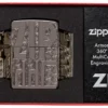 Diseño zippo con tallado inverso