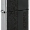 Emblema de cuero negro – Diseño zippo Emblema de cuero negro – Diseño zippo