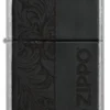 Emblema de cuero negro – Diseño zippo Emblema de cuero negro – Diseño zippo