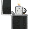 Emblema de cuero negro – Diseño zippo Emblema de cuero negro – Diseño zippo