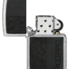 Emblema de cuero negro – Diseño zippo Emblema de cuero negro – Diseño zippo