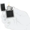 Emblema de cuero negro – Diseño zippo Emblema de cuero negro – Diseño zippo