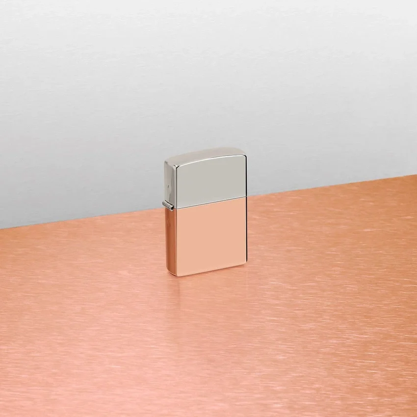 Encendedor con carcasa bimetálica – Tapa de Sterling Silver Encendedor con carcasa bimetálica – Tapa de Sterling Silver