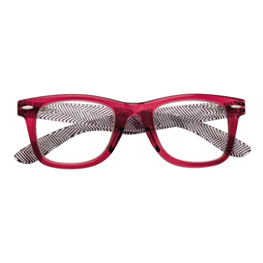 Gafas de lectura con montura ancha y estampado en espiga Gafas de lectura con montura ancha y estampado en espiga