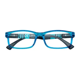 Gafas de lectura con patillas a rayas – Azules