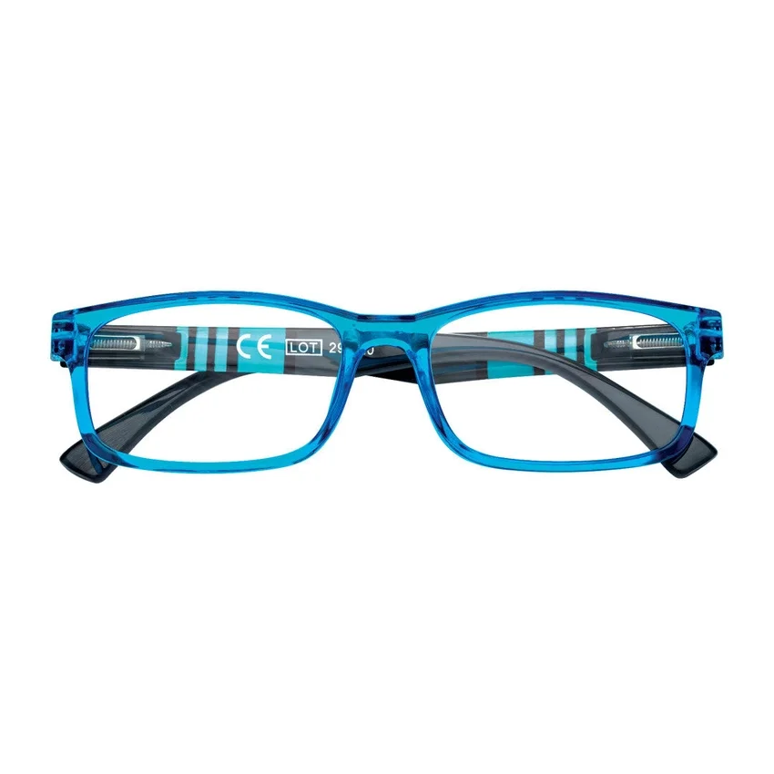 Gafas de lectura con patillas a rayas – Azules Gafas de lectura con patillas a rayas – Azules