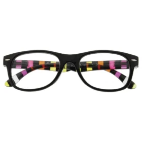 Gafas de lectura de montura ancha a rayas