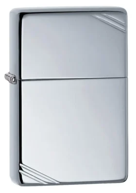 High Polish Chrome Vintage con líneas oblicuas