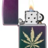 Hoja de marihuana iridiscente Hoja de marihuana iridiscente